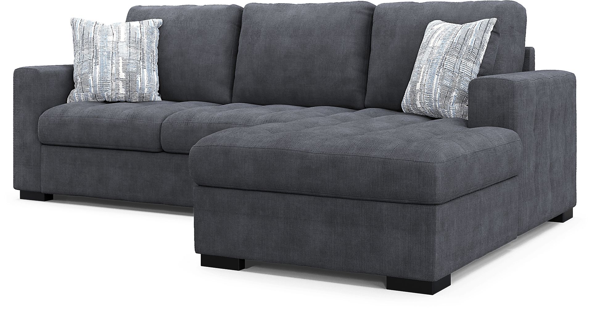 Angelino Heights Blue 2 Pc Sleeper Sectional - Image 3
