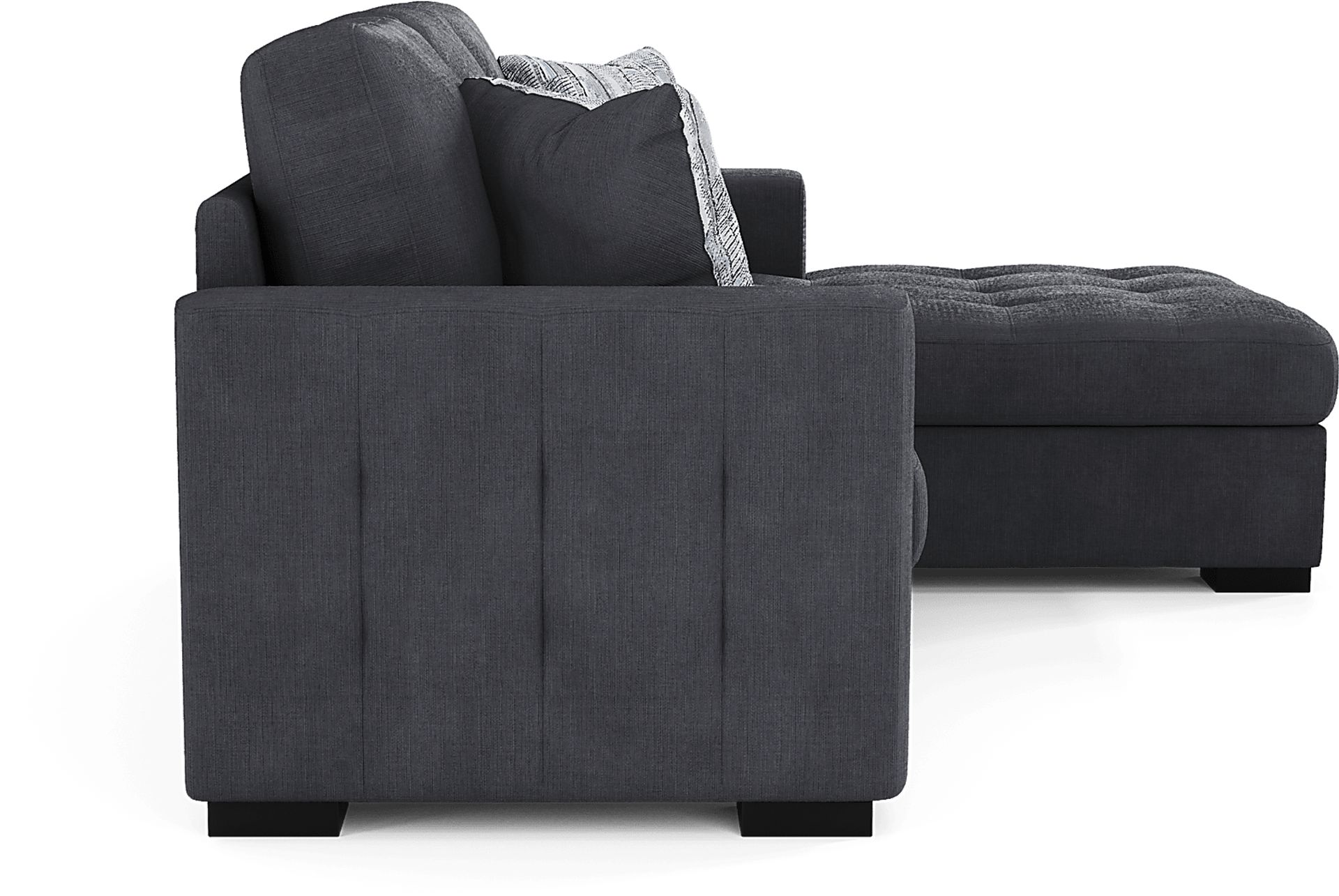 Angelino Heights Blue Polyester Fabric 2 Pc Right Arm Chaise
