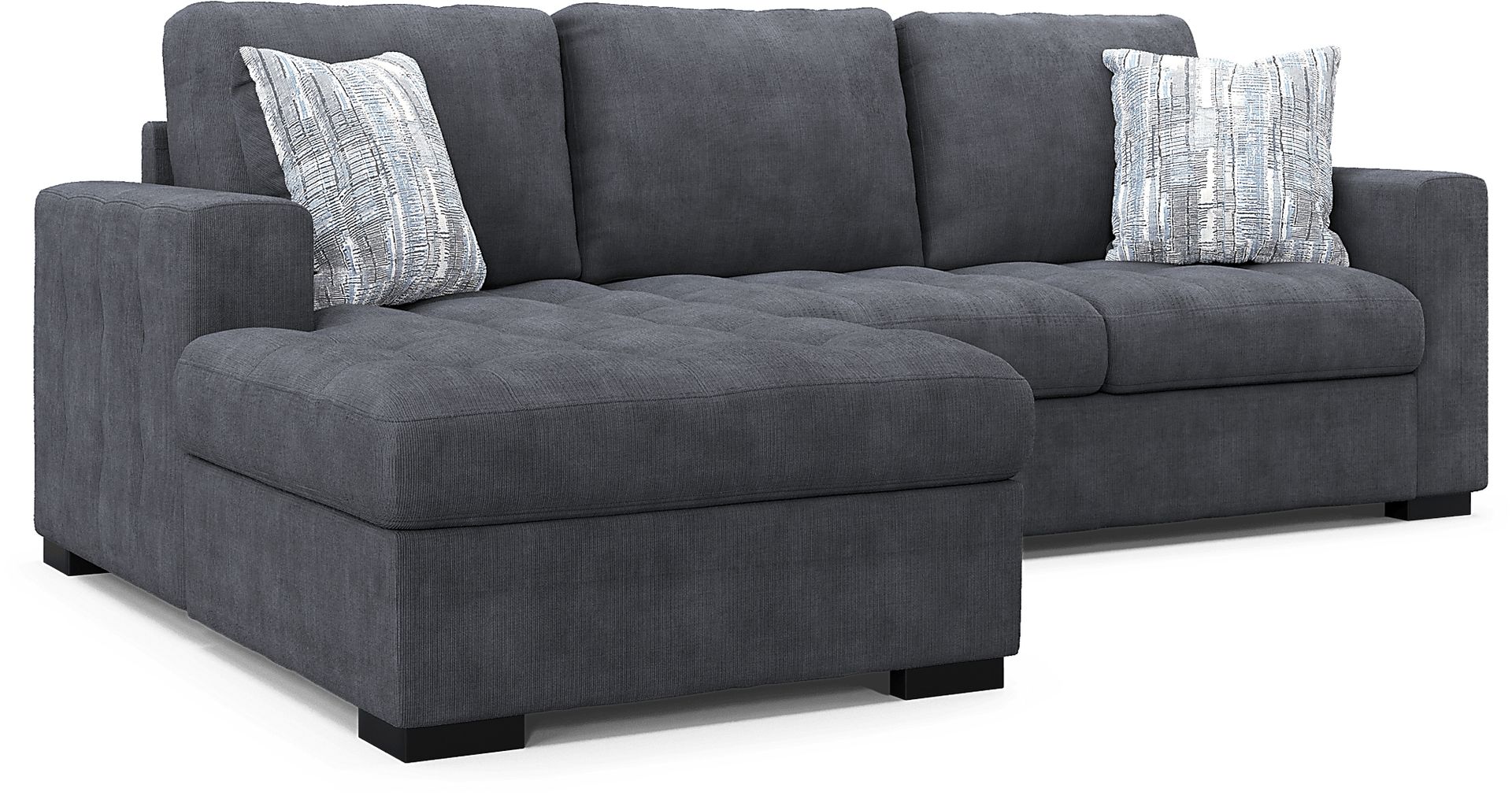 Angelino Heights Blue 2 Pc Sleeper Sectional - Image 3