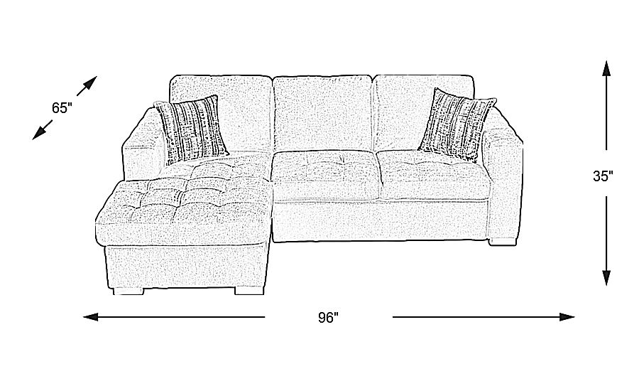 Angelino Heights Blue 2 Pc Sleeper Sectional Rooms To Go   Angelino Heights Blue 2 Pc Sleeper Sectional 1689303P Dim Image