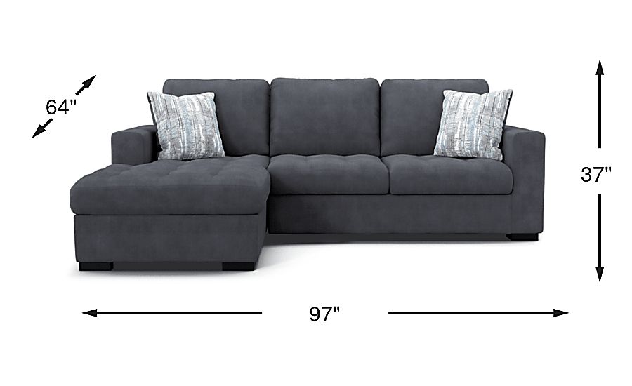 Angelino Heights Blue 2 Pc Sleeper Sectional Rooms To Go