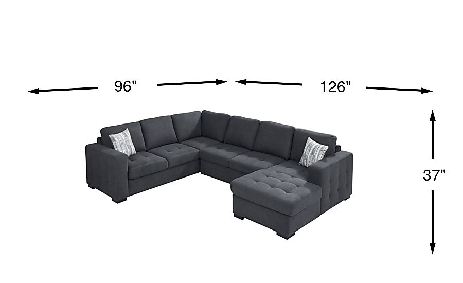 Angelino Heights Blue 3 Pc Sleeper Sectional Rooms To Go