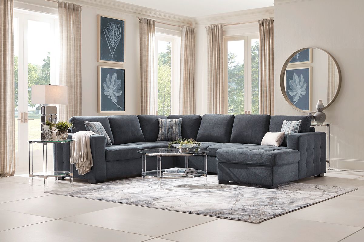 Rooms to deals go blue sectional