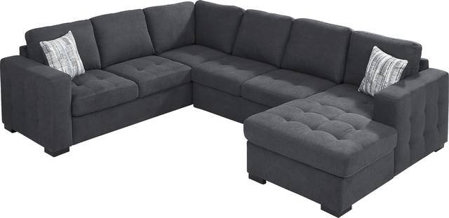 Angelino Heights Blue 3 Pc Sleeper Sectional - Thumbnail - Image 1