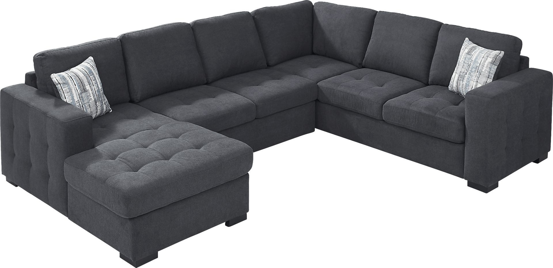Angelino Heights Blue 3 Pc Sleeper Sectional - Image 1
