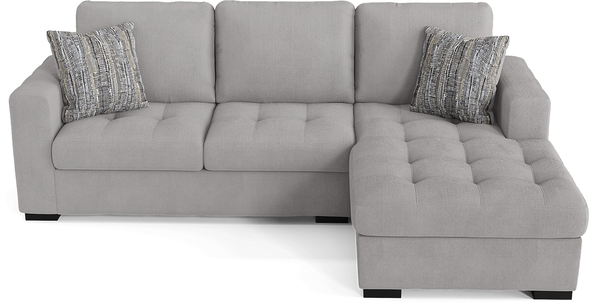 Angelino Heights Gray 2 Pc Sleeper Sectional - Image 5