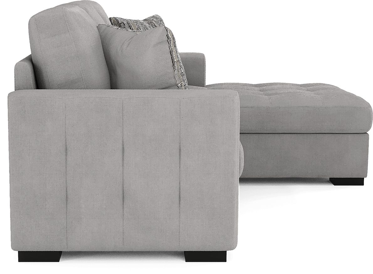 Angelino Heights Gray 2 Pc Sleeper Sectional Rooms To Go
