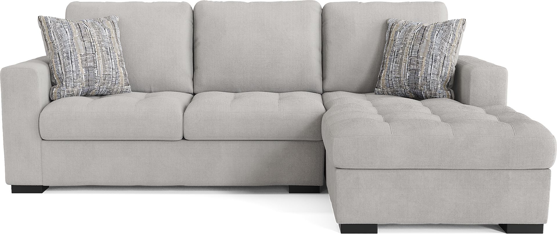 Angelino Heights Gray 2 Pc Sleeper Sectional - Image 1