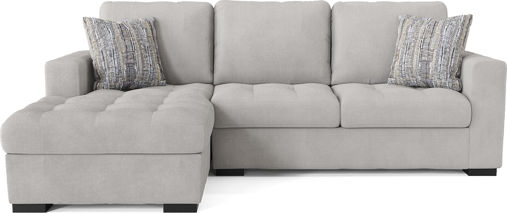 Angelino Heights Gray 5 Pc Sleeper Sectional Living Room - Image 3