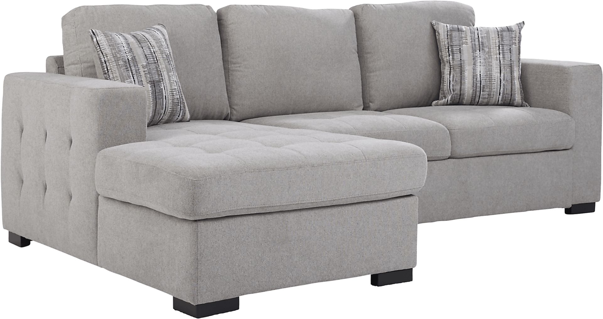 Angelino Heights Gray 2 Pc Sleeper Sectional - Image 1