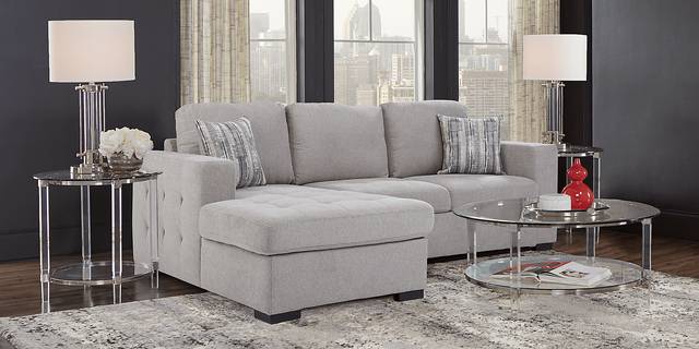 Angelino Heights Gray 5 Pc Sleeper Sectional Living Room - Thumbnail - Image 2