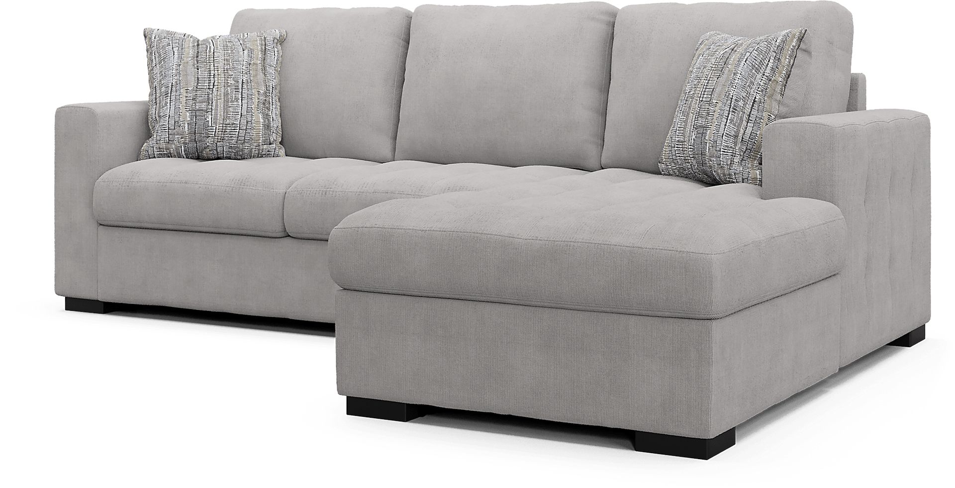 Angelino Heights Gray 2 Pc Sleeper Sectional - Image 1