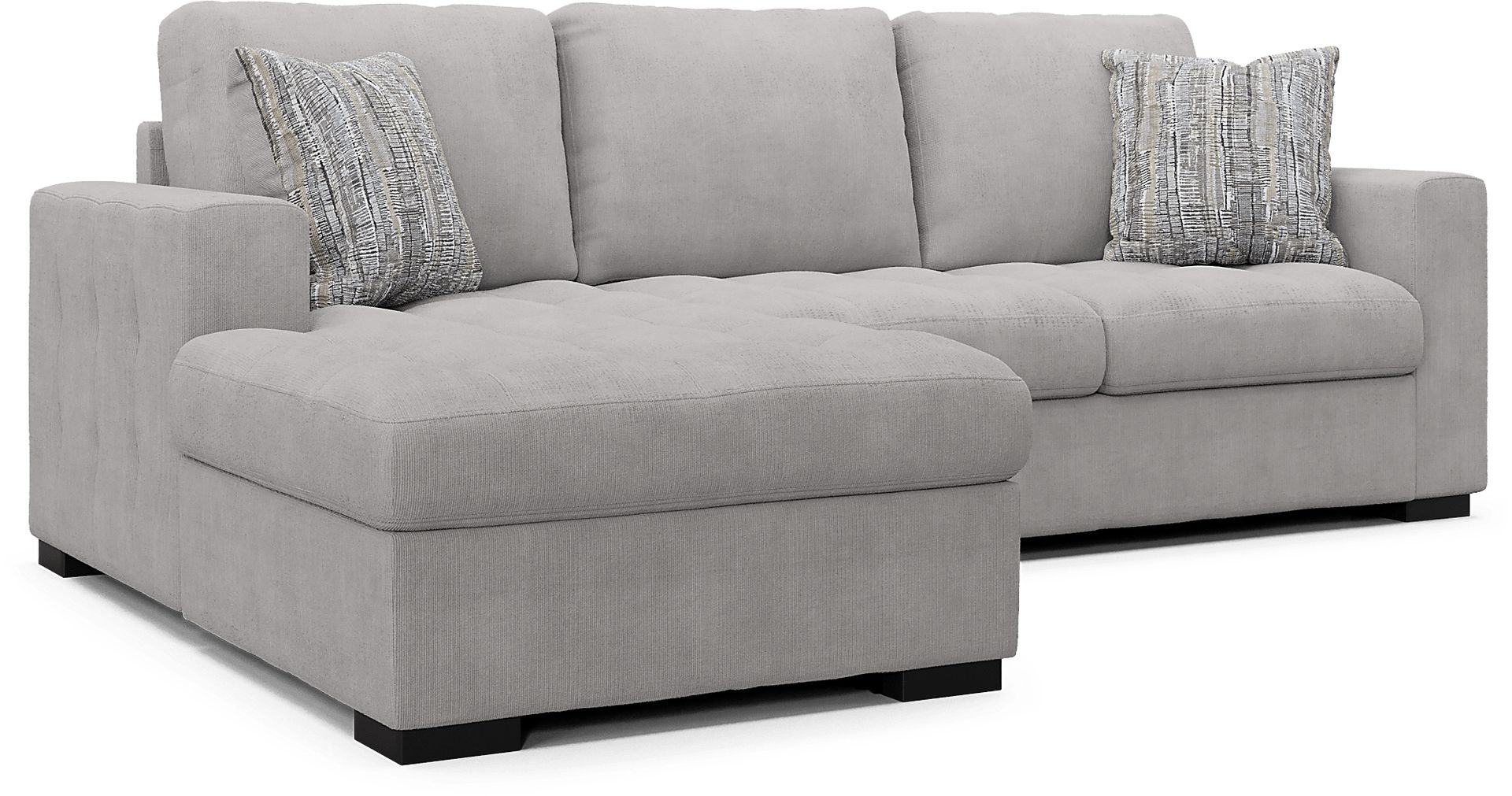 Angelino Heights Gray 5 Pc Sleeper Sectional Living Room - Image 3