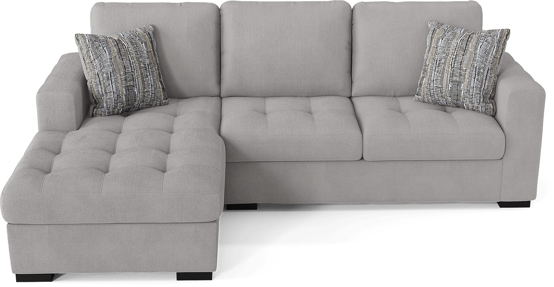 Angelino Heights Gray 5 Pc Sleeper Sectional Living Room - Image 4