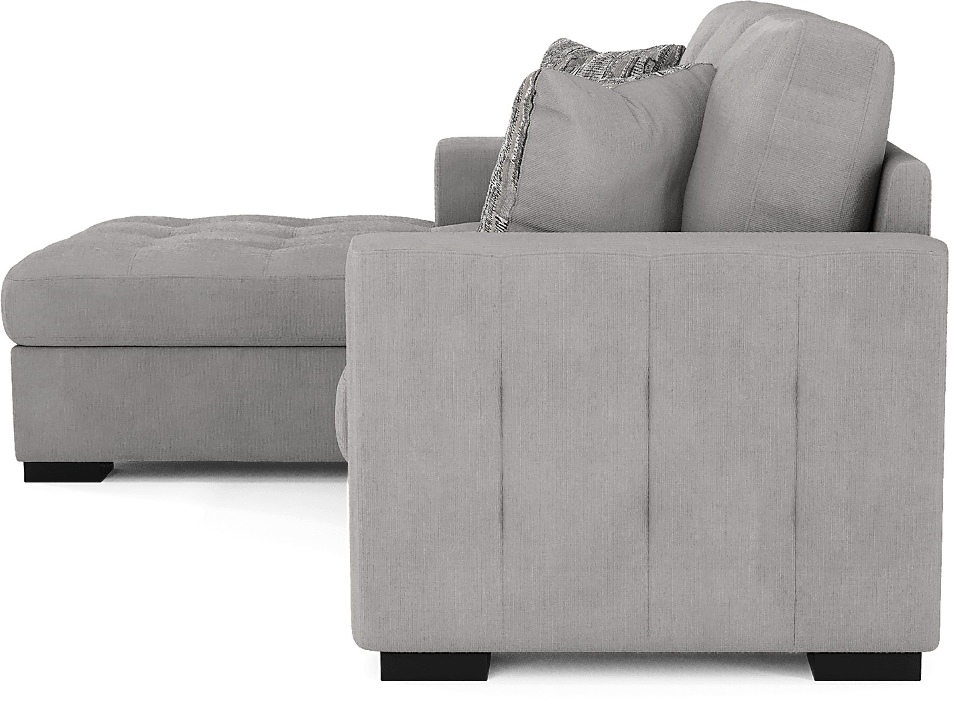 Angelino Heights Gray 5 Pc Sleeper Sectional Living Room - Image 5