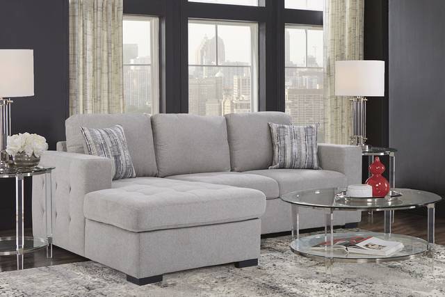 Angelino Heights Gray 2 Pc Sleeper Sectional - Thumbnail - Image 2