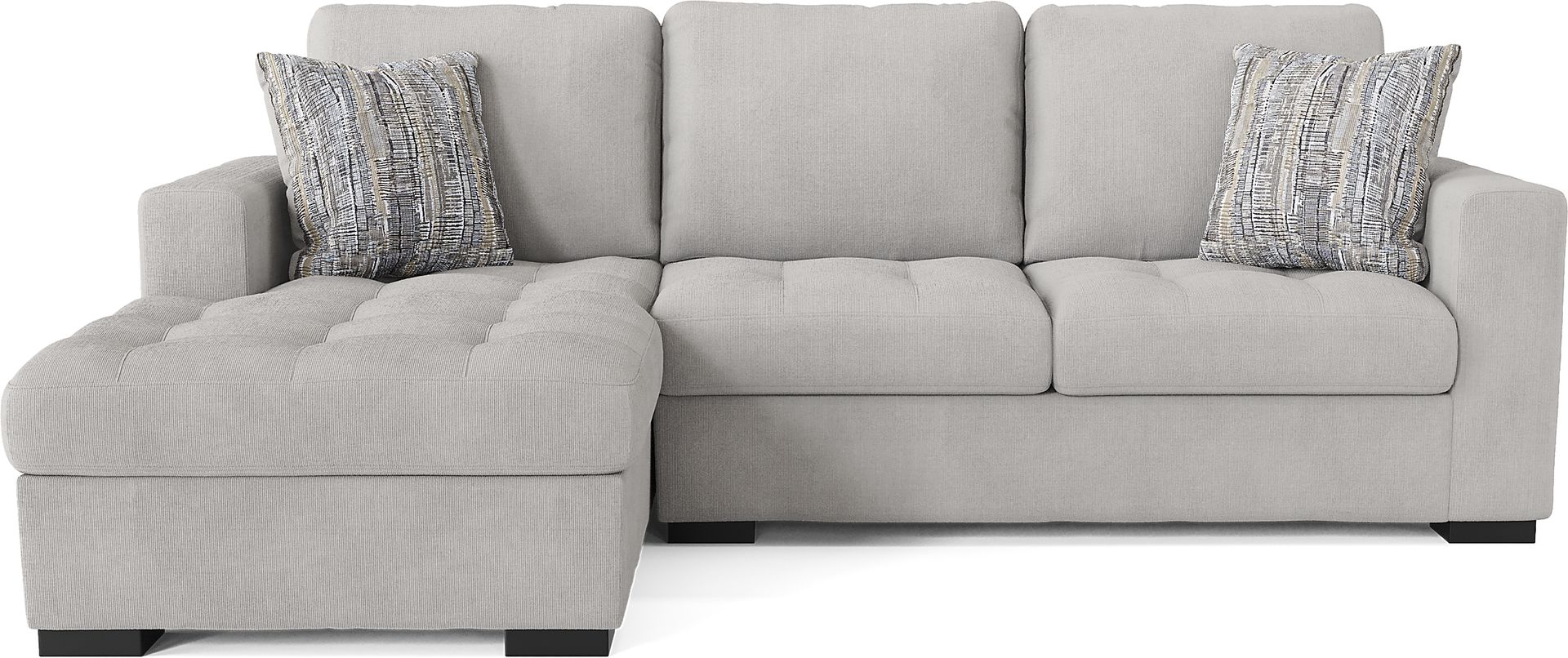 Angelino Heights Gray 5 Pc Sleeper Sectional Living Room - Image 2