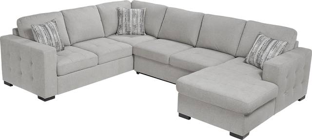 Angelino Heights Gray 3 Pc Sleeper Sectional - Thumbnail - Image 2