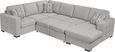 Angelino Heights Gray 3 Pc Sleeper Sectional - Rooms To Go