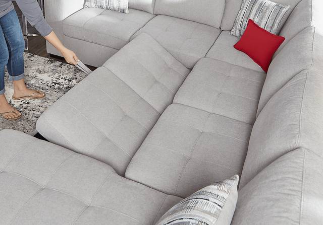 Angelino Heights Gray 3 Pc Sleeper Sectional - Thumbnail - Image 7