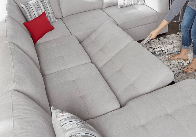 Angelino Heights Gray 3 Pc Sleeper Sectional - Thumbnail - Image 8