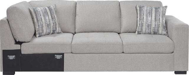 Angelino Heights Gray 3 Pc Sleeper Sectional - Thumbnail - Image 9