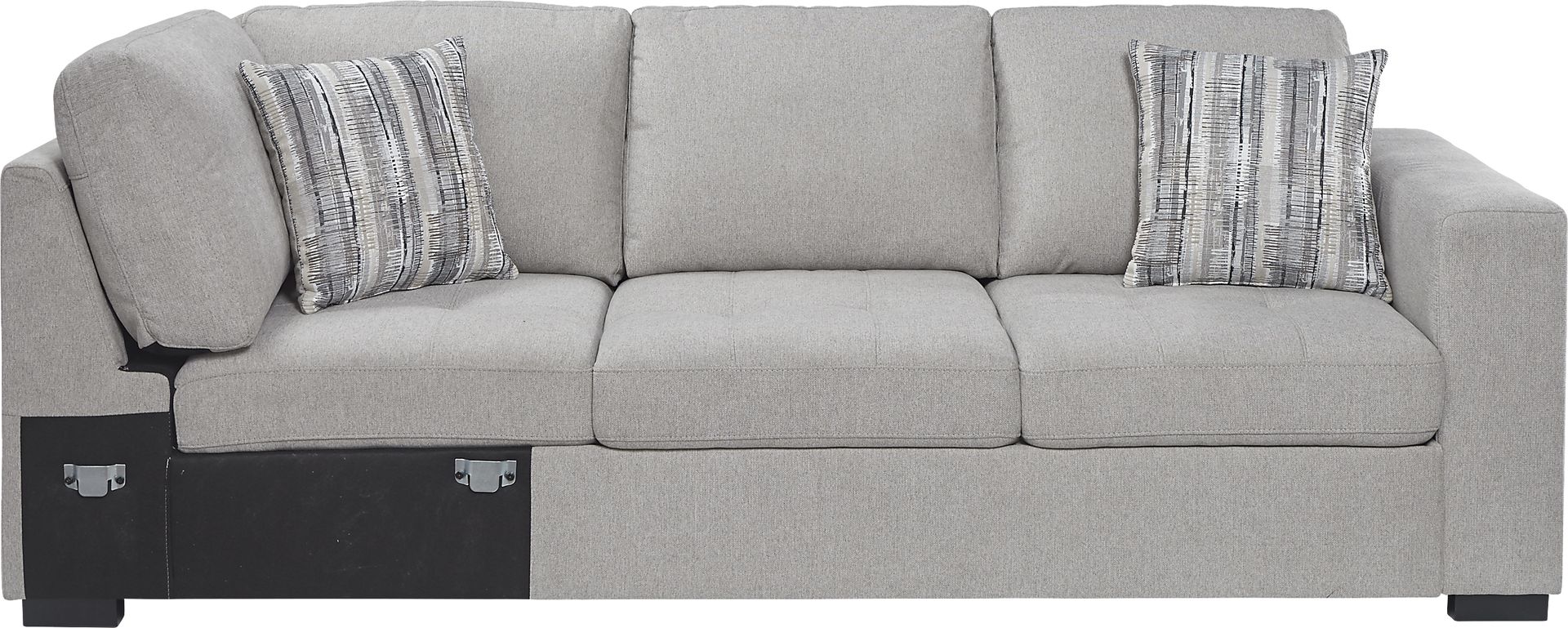 Angelino Heights Gray 3 Pc Sleeper Sectional - Image 9