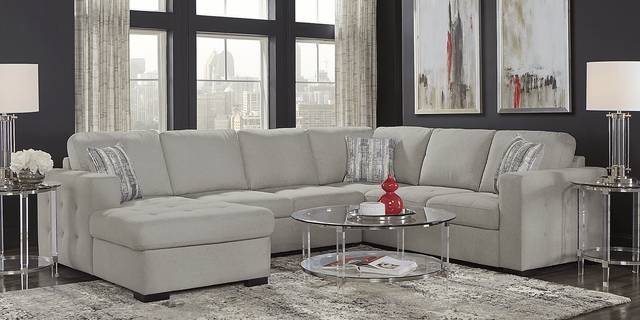 Angelino Heights Gray 3 Pc Sleeper Sectional - Thumbnail - Image 2