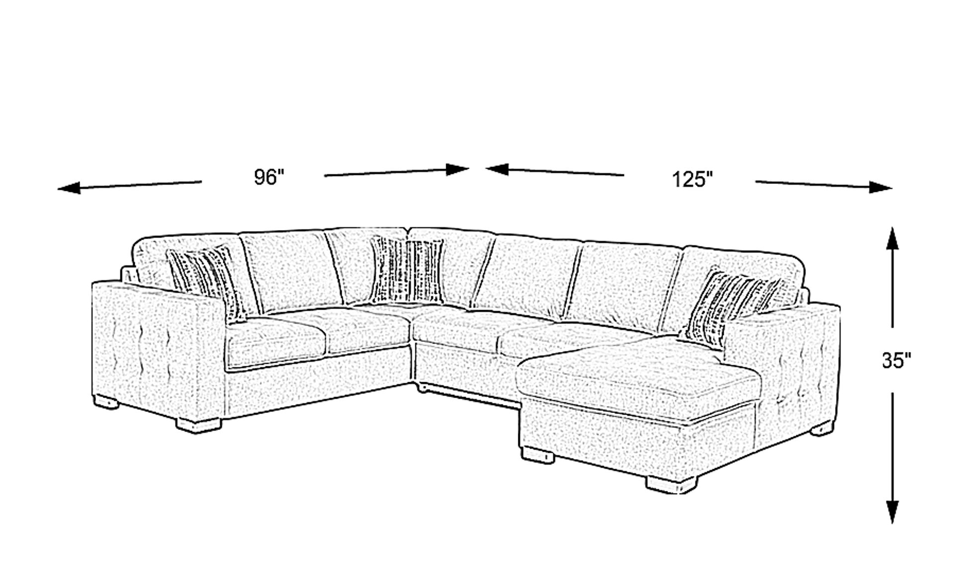 Dimension Image. Please refer to the Dimension Tab on this page for dimension details.