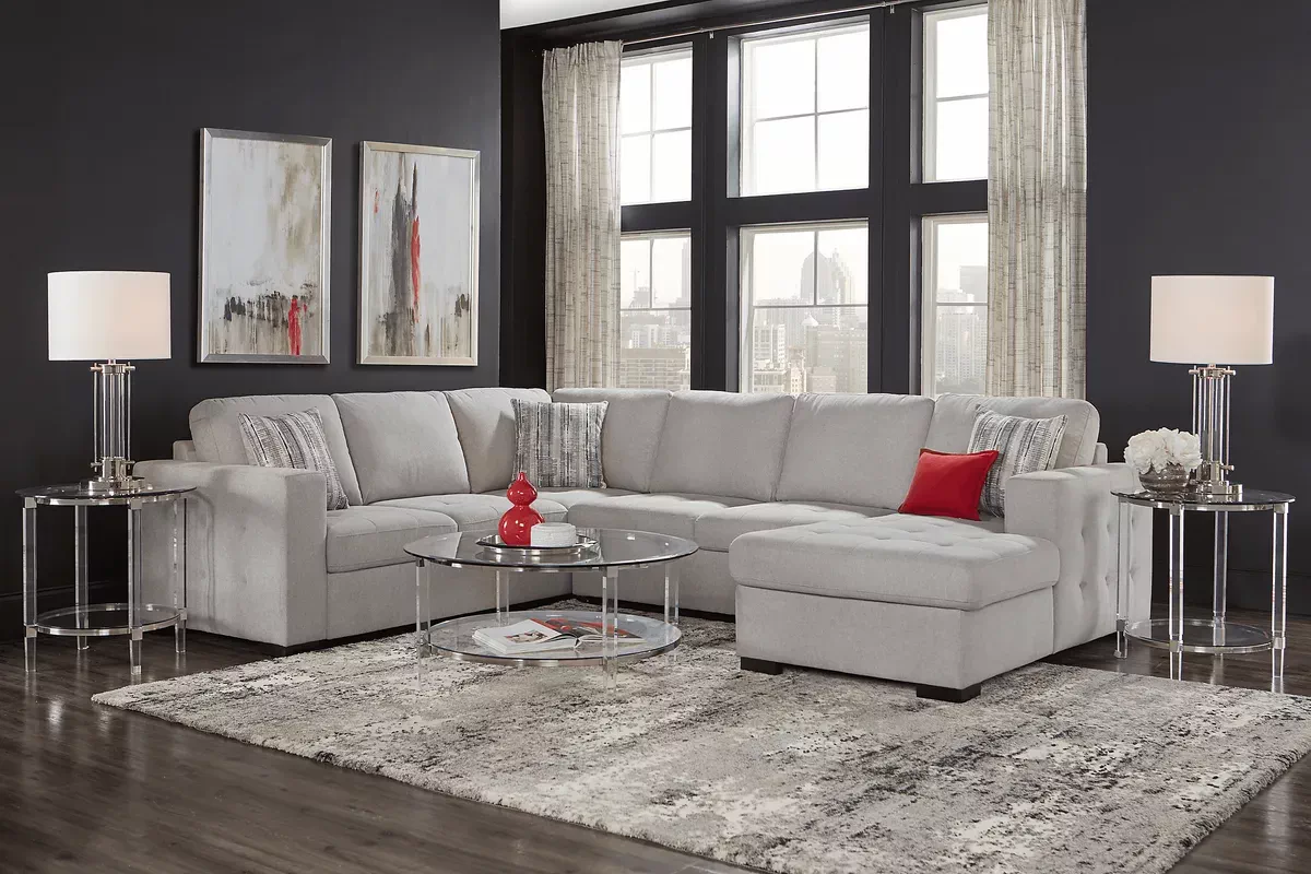 Barkley heights gray 3 deals pc sleeper sectional