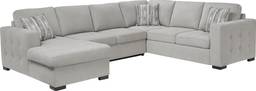 3 pc left arm chaise sleeper sectional