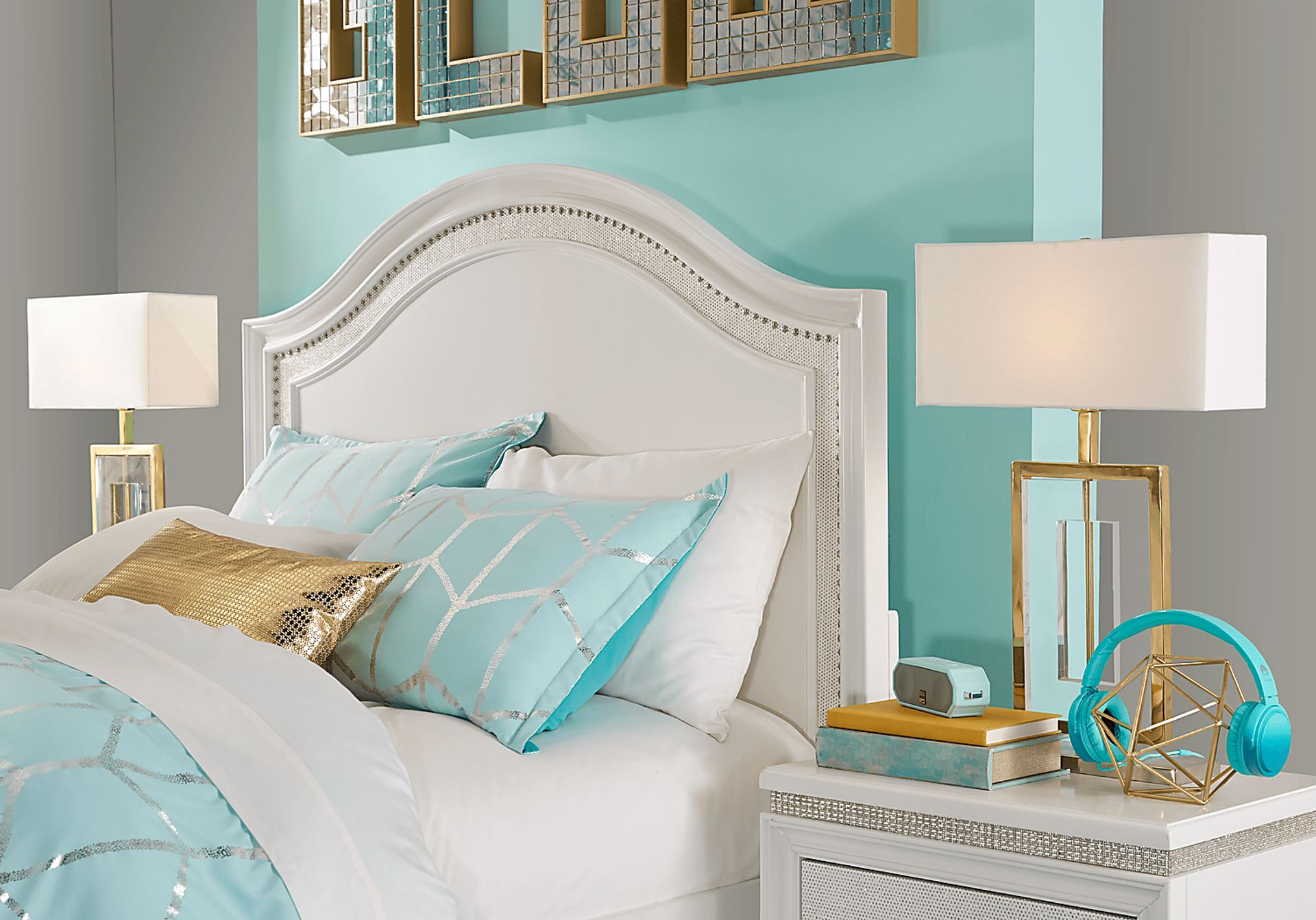 Kids Angelique White 5 Pc Full Panel Bedroom - Image 3