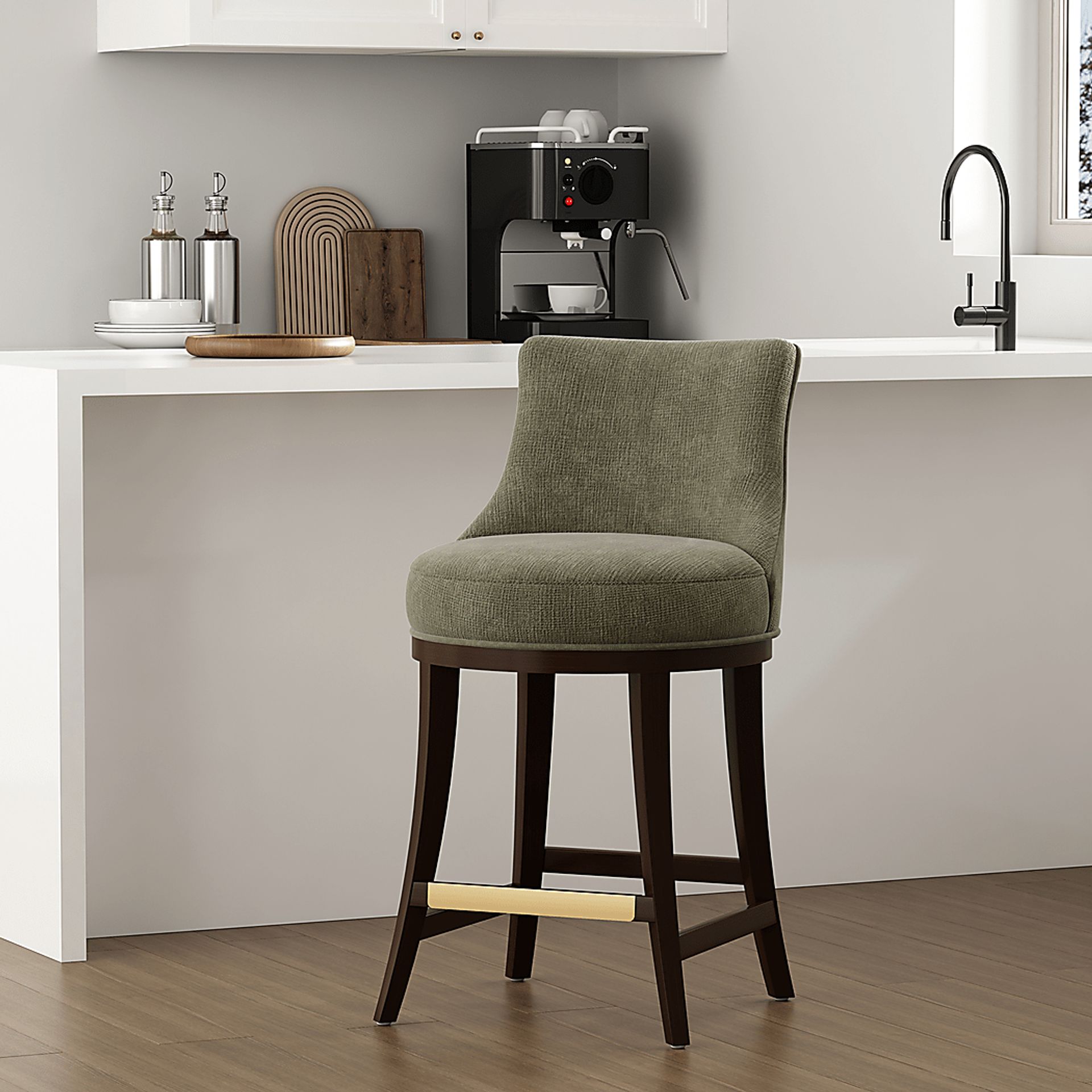 Angelphone Green Counter Height Stool - Image 3