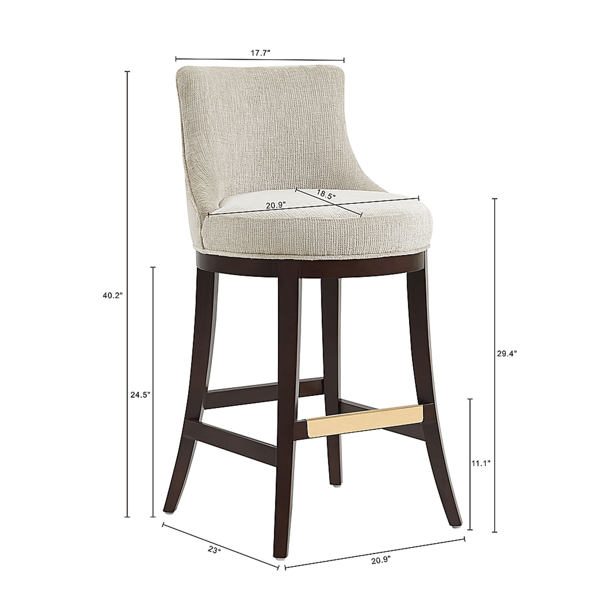 Angelphone Natural Barstool - Image 5