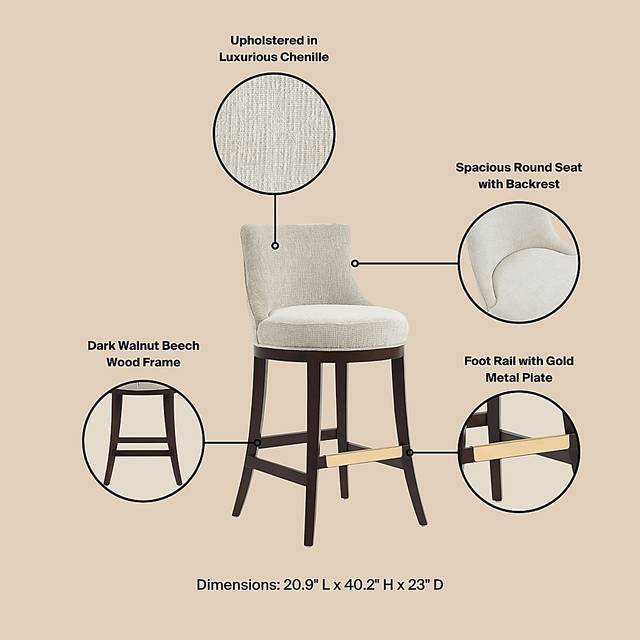 Angelphone Natural Barstool - Thumbnail - Image 8