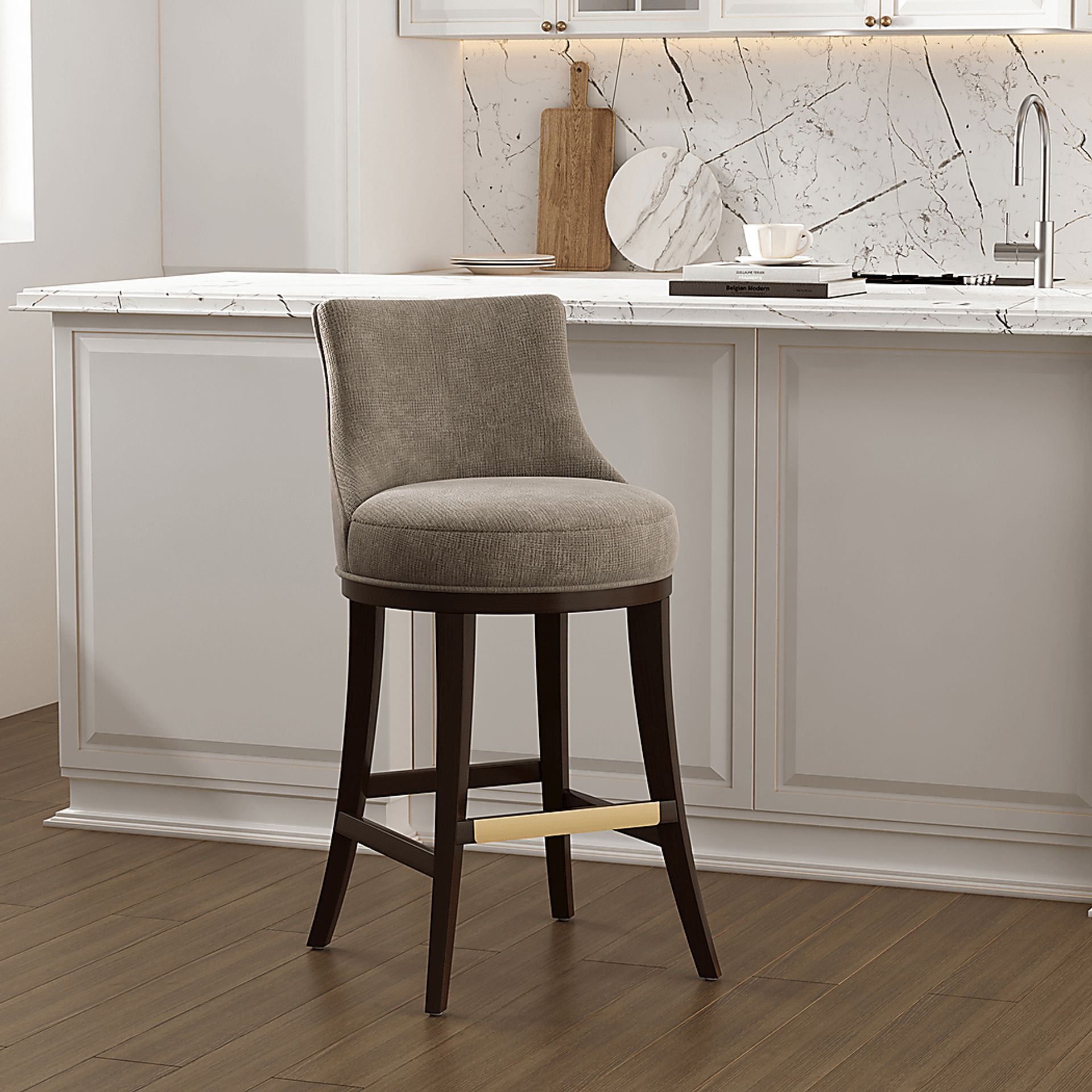Angelphone Taupe Barstool - Image 3