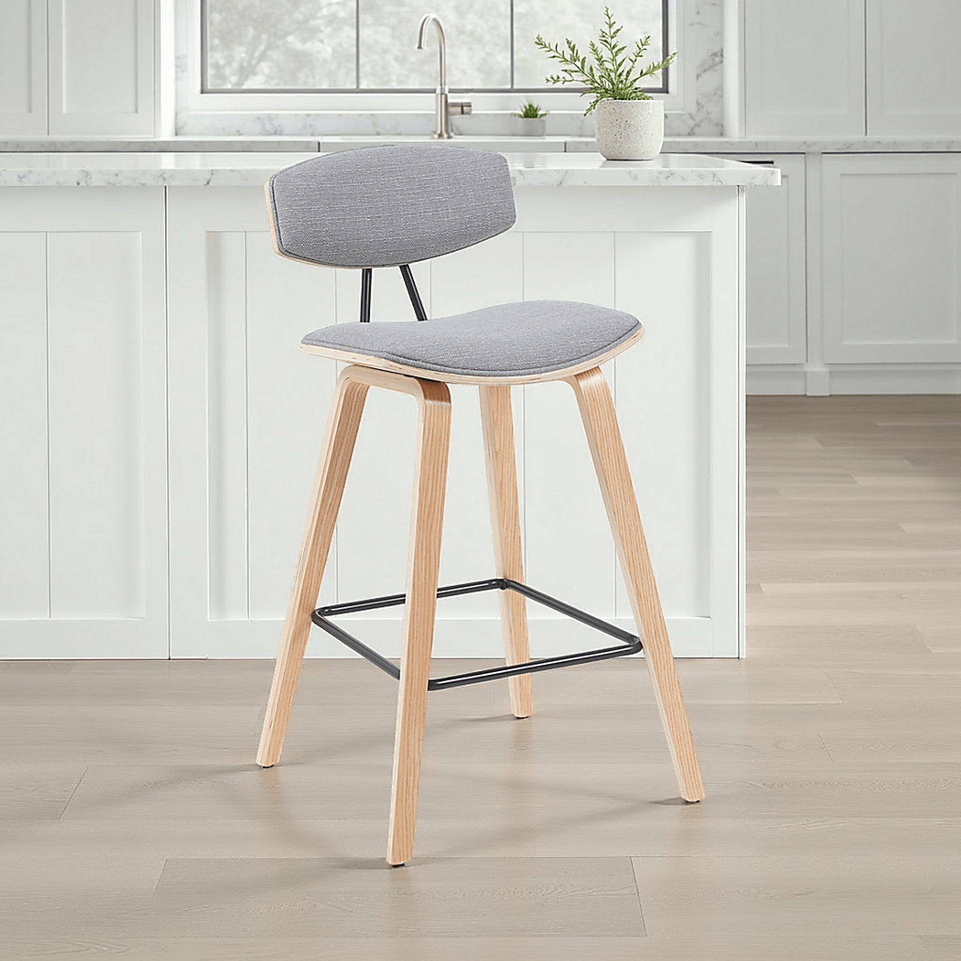 Angelstones III Gray Counter Height Stool - Image 2