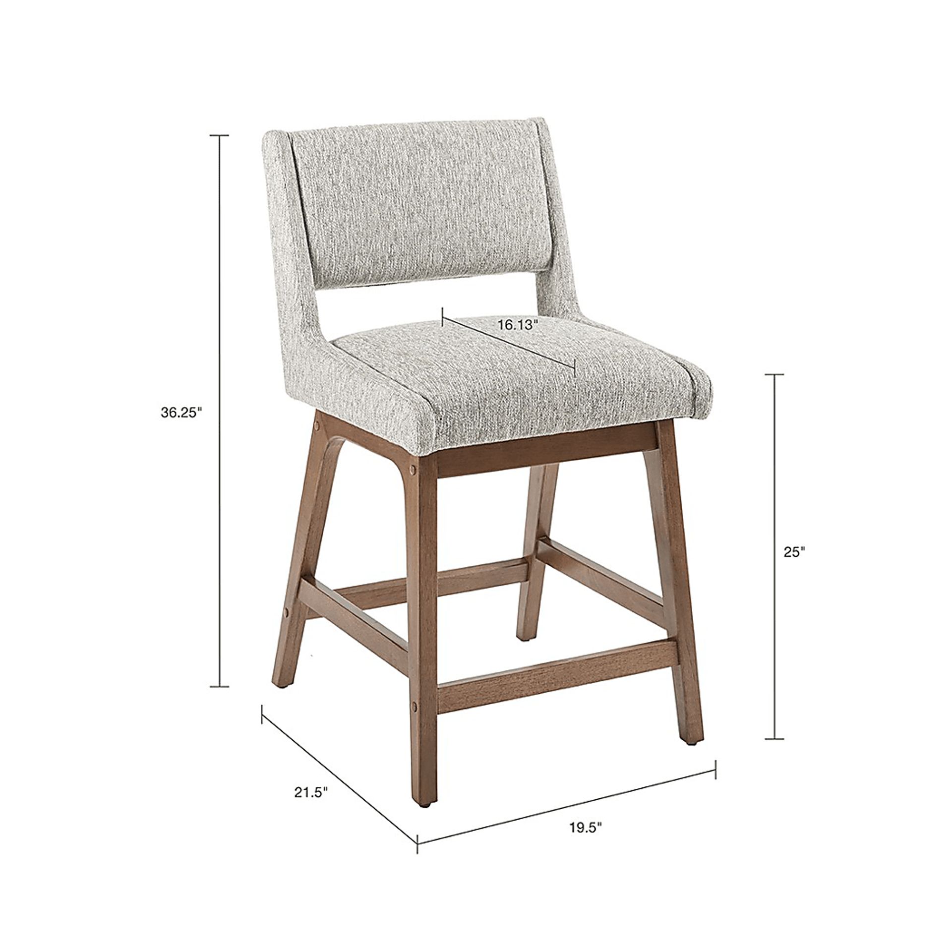 Angevine Gray Counter Height Stool - Image 6