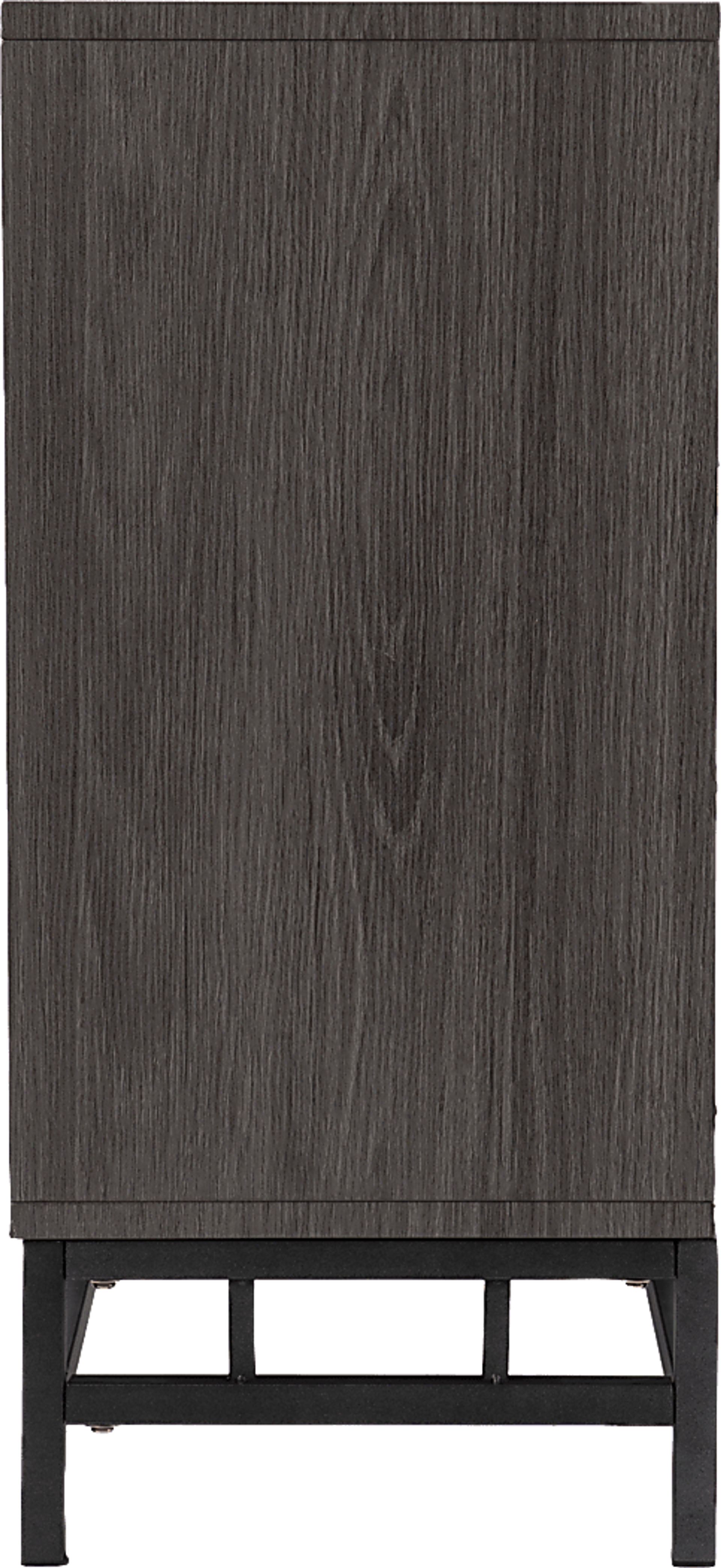 Angevine II Gray 54 in. Console With Electric Log Fireplace - Image 3