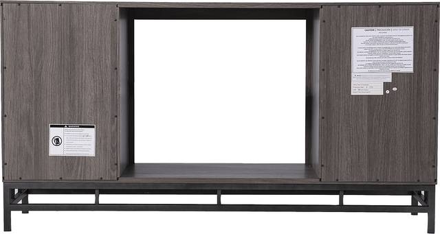 Angevine II Gray 54 in. Console With Electric Log Fireplace - Thumbnail - Image 4