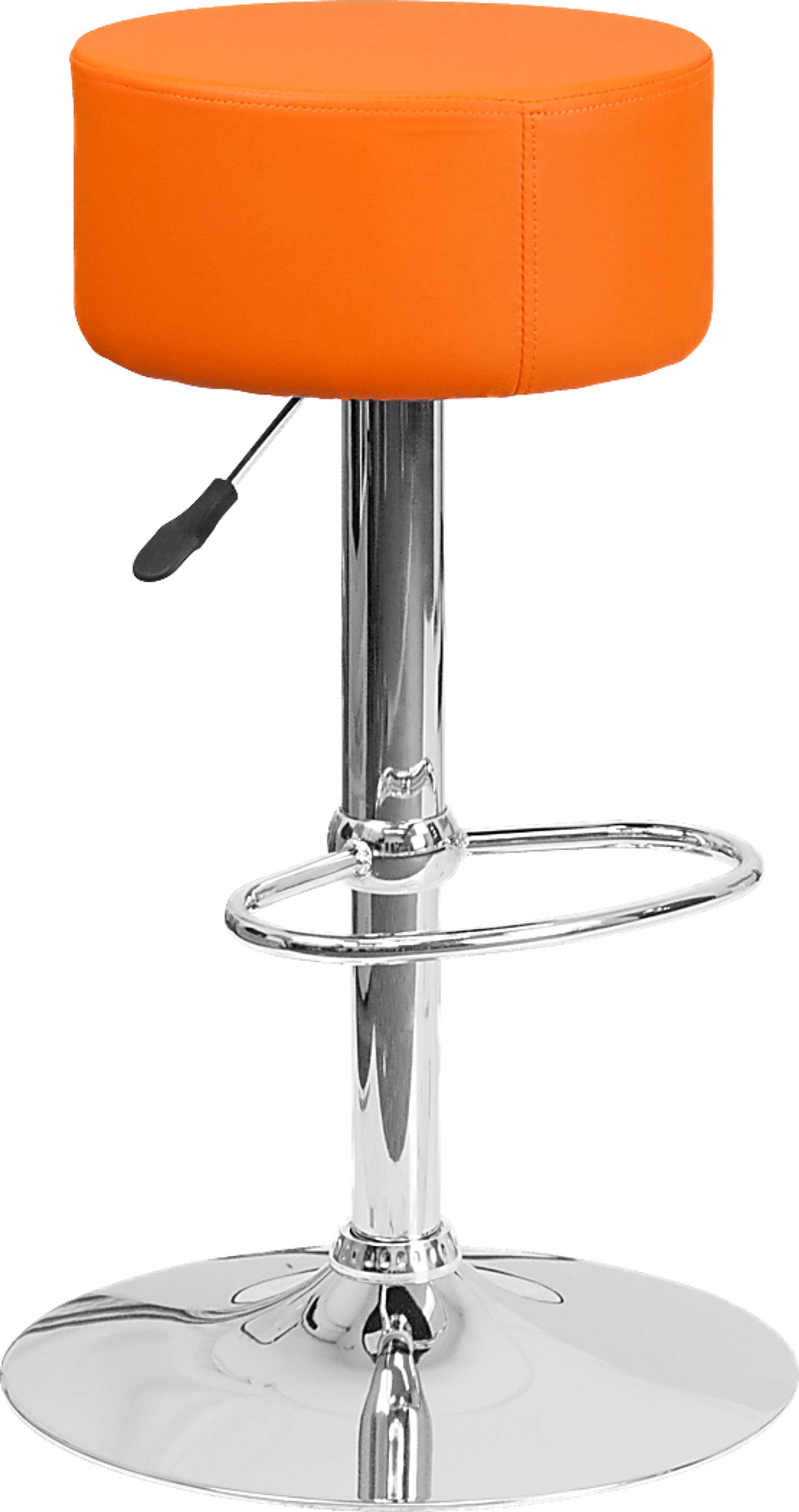 Angie Orange Adjustable Swivel Barstool - Image 1