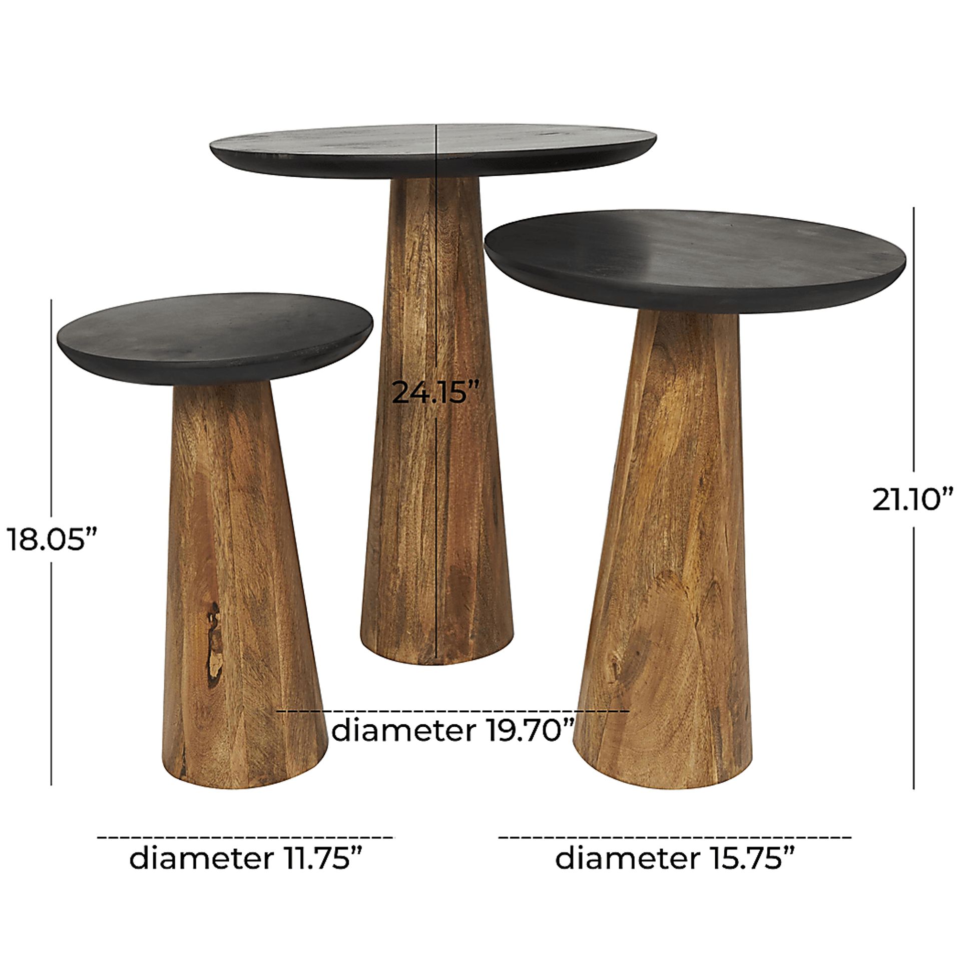 Angila Brown Accent Tables, Set of 3 - Image 11