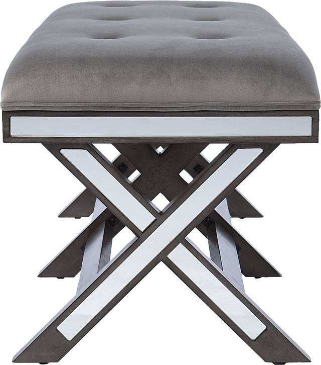 Angleston Gray Bench - Thumbnail - Image 2