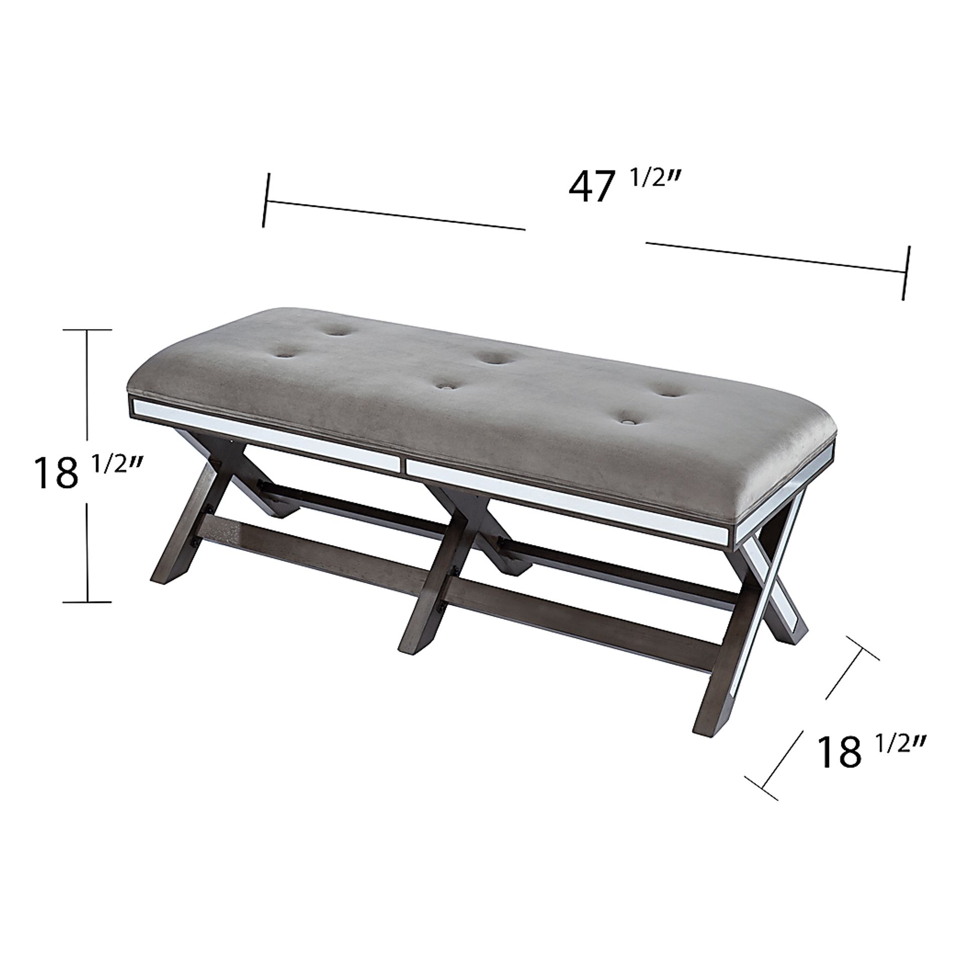 Angleston Gray Bench - Image 5