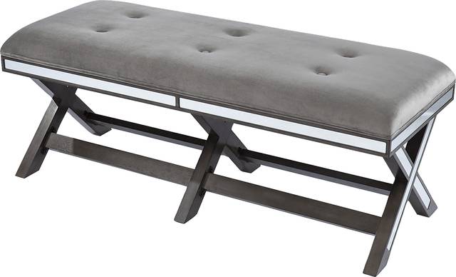 Angleston Gray Bench - Thumbnail - Image 1