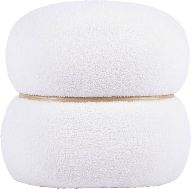 Angouleme I White Ottoman - Thumbnail - Image 1