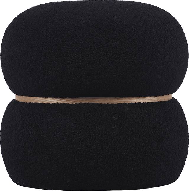 Angouleme II Black Ottoman - Thumbnail - Image 1