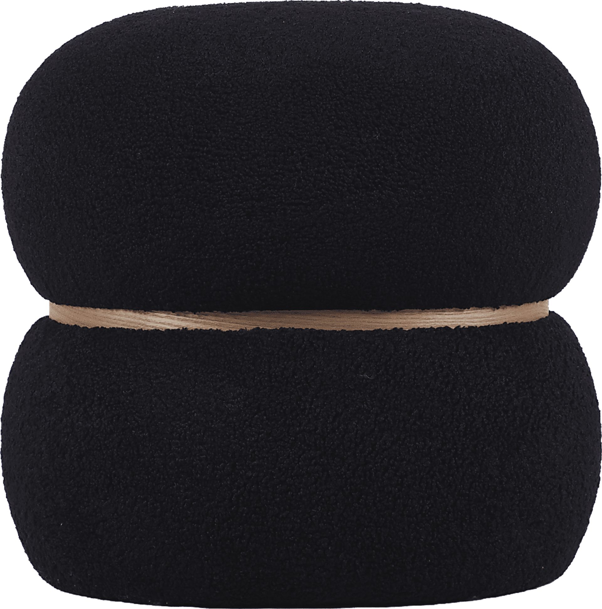 Angouleme II Black Ottoman - Image 1