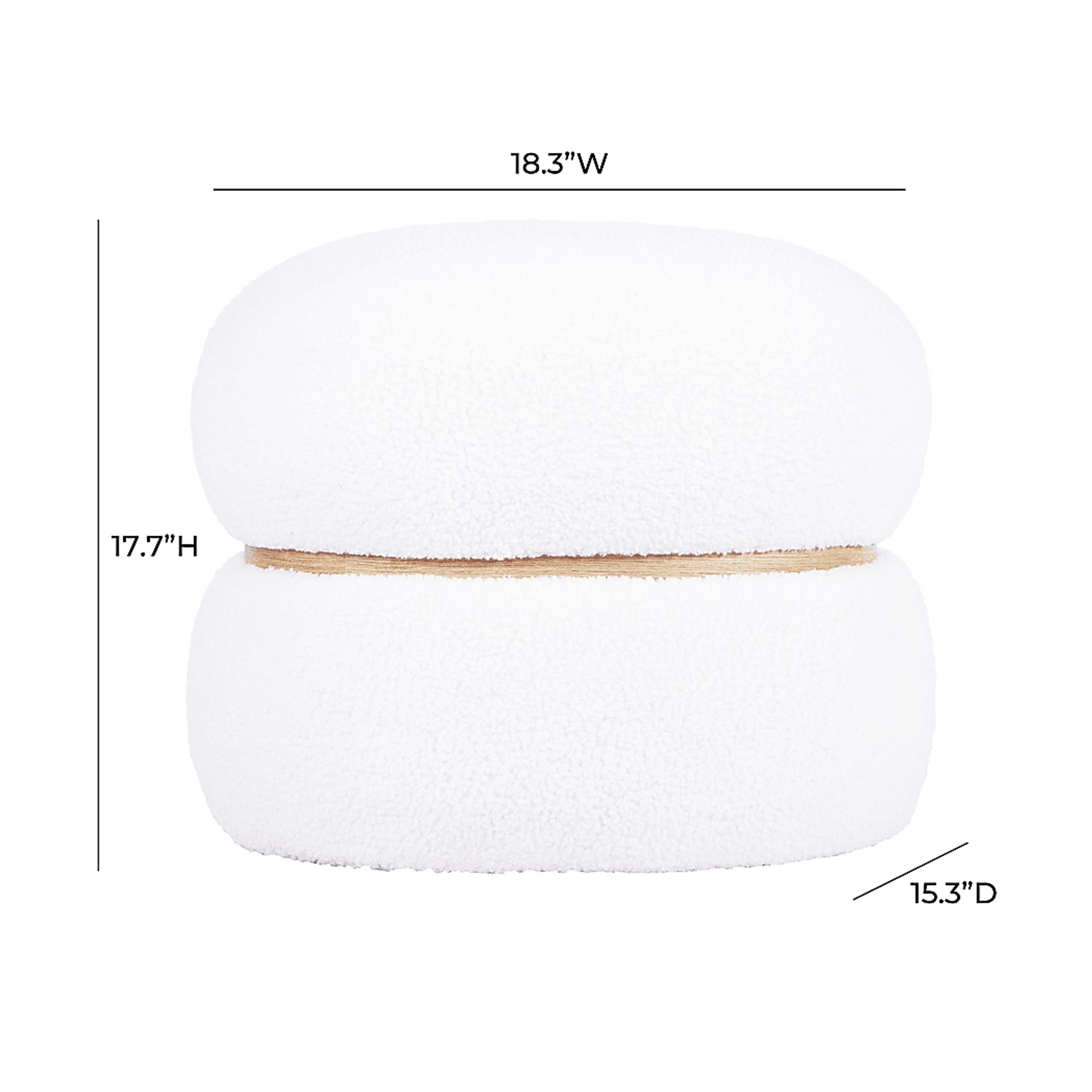 Angouleme II White Ottoman - Image 6