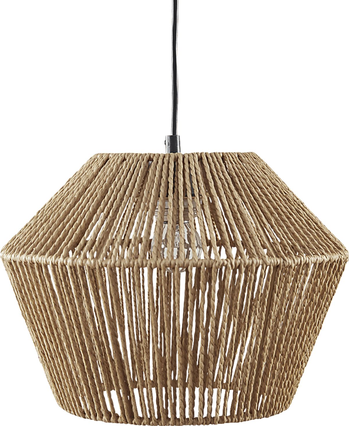 Angus Loop Natural Beige,White Pendant | Rooms to Go